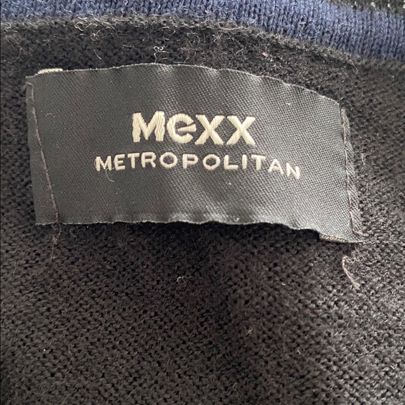 Mexx Metropolitan merino wool blend Black V-Neck Sweater size XXL - Picture 9 of 11